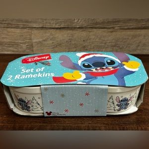 Disney Stitch Christmas Design Ramekins Set of 2 - NEW